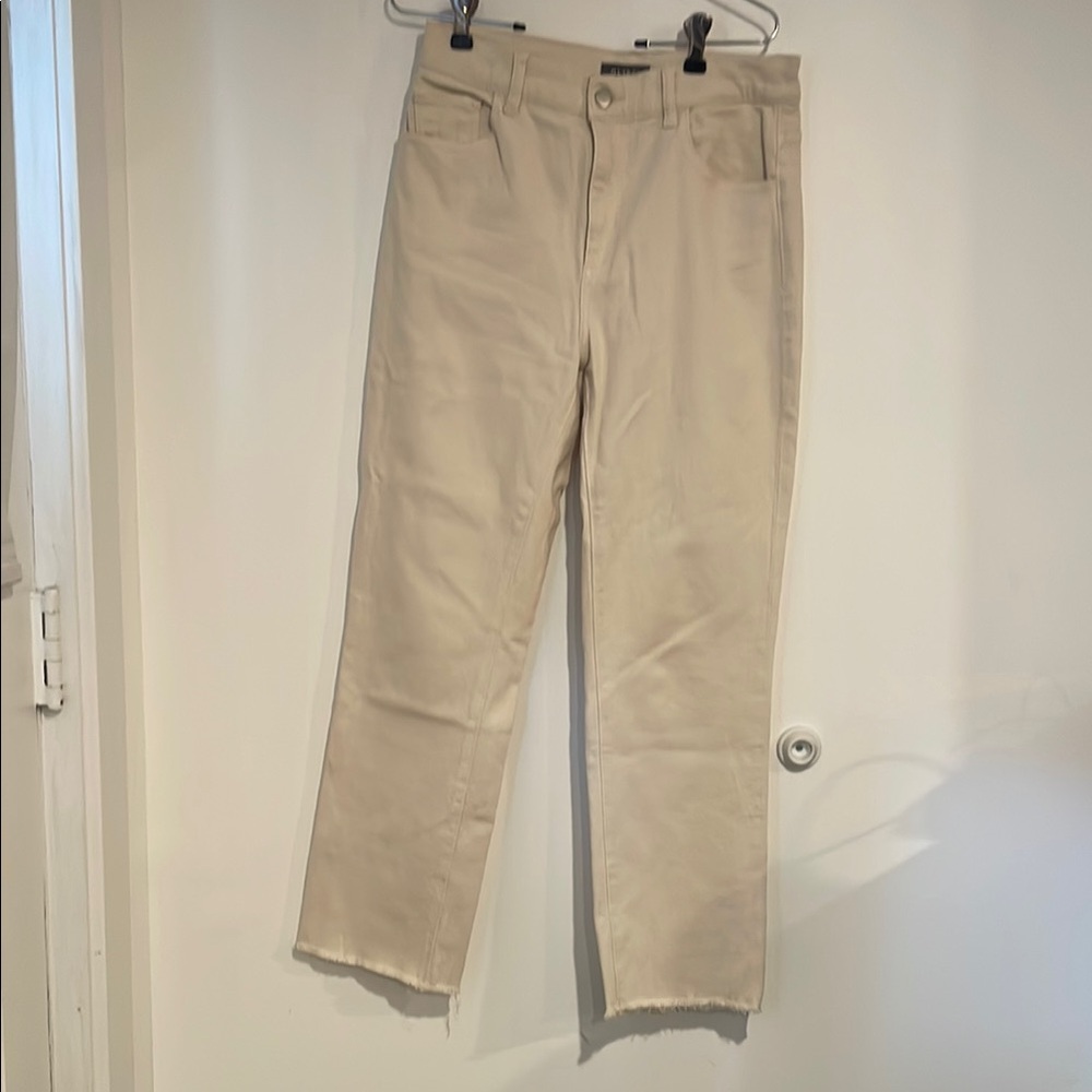 DL1961 Cream Patti Straight High-Rise Jeans Sz 27